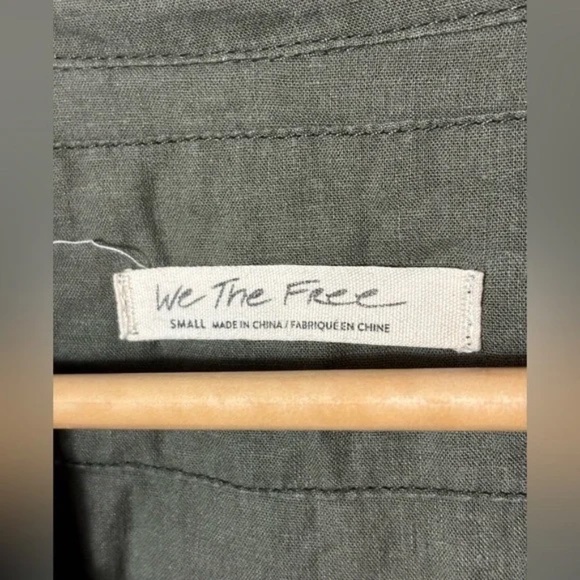 We the Free Military Style Button Down Shirt Size Small. | boho | patchwork | - Picture 4 of 5